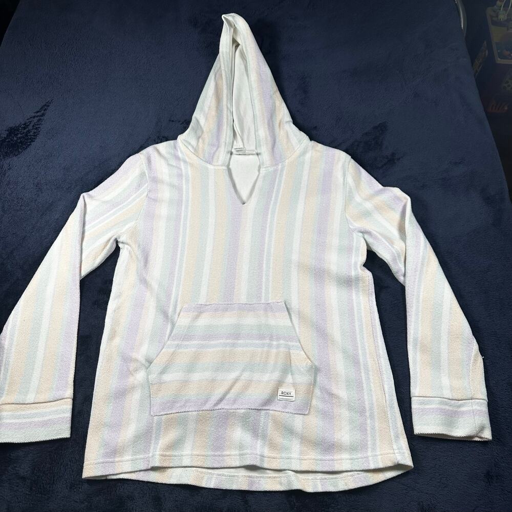 Roxy Girl Hooded Striped Pullover Youth XL 18/20